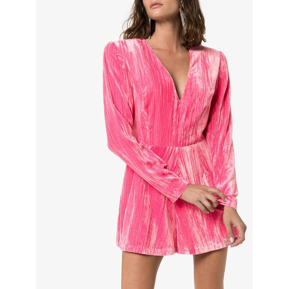 Rotate Adelina Velvet Playsuit Romper 6 New Birger Christensen